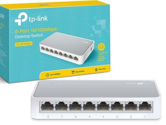 T-P Link 8port 10/100Mbps Desktop Switch TL-SF1008D